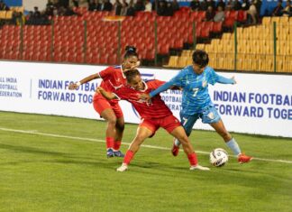 साम्बाको २ गोलमा नेपालसँग भारत पराजित