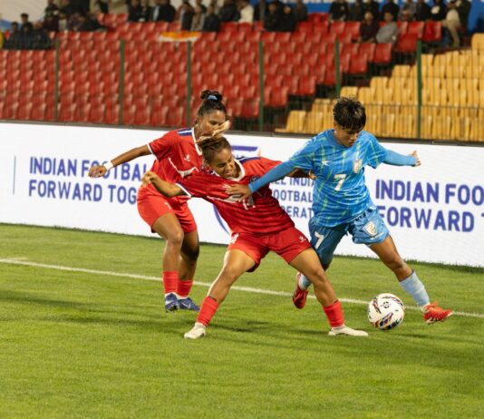 साम्बाको २ गोलमा नेपालसँग भारत पराजित